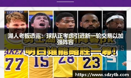 湖人老板透露：球队正考虑引进新一轮交易以加强阵容